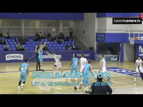 DIEGO ALDERETE (´00) 1,97 m. Estudiantes.- Highlights Temp. 2018/19. (BasketCantera.TV)