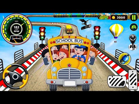 Mega Ramp Bus Stunts Simulator: Coach Bus Extreme Stunt Racing - Android Gameplay