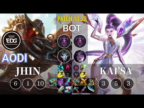 EDG Aodi Jhin vs Kai'Sa Bot - KR Patch 10.23