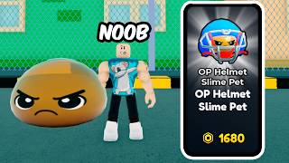 Starting Over as a NOOB with OP Helmet Slime Pet in Roblox Strongman Simulator