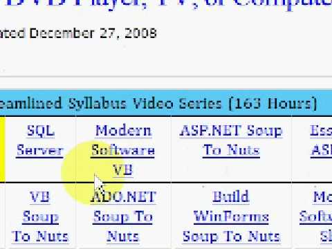 Visual Basic Soup To Nuts Video Tutorials -  17 Hours FREE