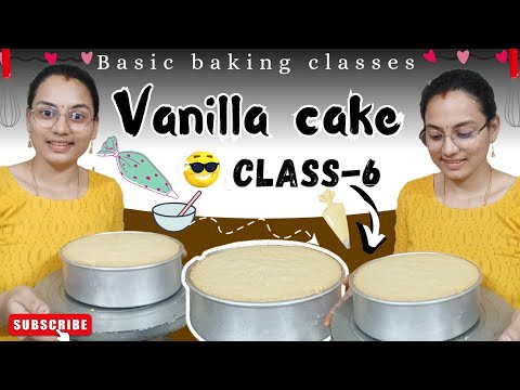 class-6😍Vanilla pastry cake base || perfect 1kg cake base reciepe || basic baking classes in Telugu