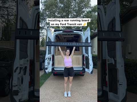 Installing running boards on a luxury Ford Transit campervan #vanbuild #shorts