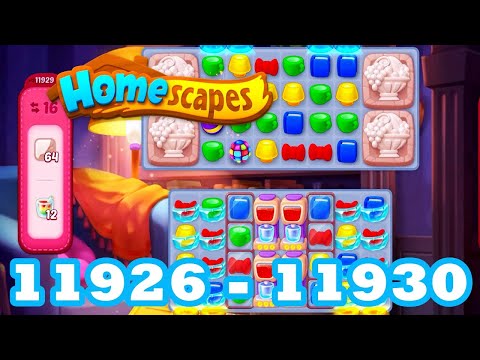 Homescapes Level 11926 - 11930 HD 3 - match puzzle Gameplay | android | IOS | 11927 | 11928 | 11929