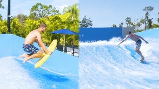INSANE SURFING SIMULATION WAVE MACHINE!