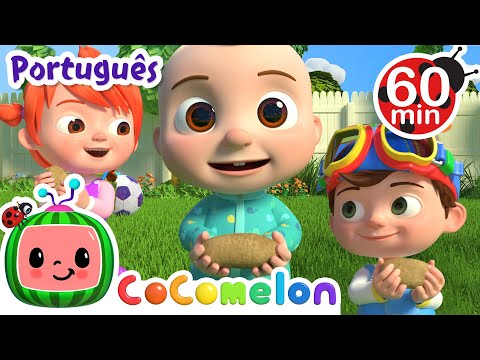 Capa de CoComelon em Português | Uma batata, duas batatas | Compilação de Desenhos Animados