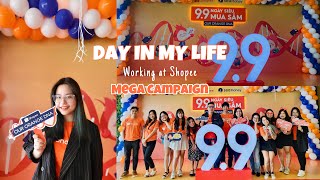 Vlog 9: day in my life | working at shopee vn | 9.9 mega campaign | #lifeatshopee