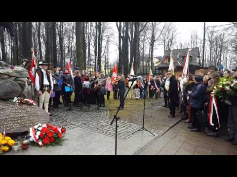 Dzień Pamięci "Żołnierzy Wyklętych" w Zakopanem 1 marca 2016 r.