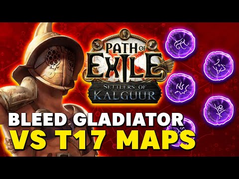 Max Block Bleed Gladiator VS T17 Maps | Path of Exile 3.25