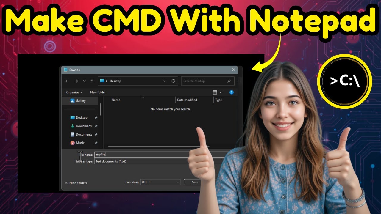 How To Create CMD With Notepad | Simple Batch File Tutorial (2025)