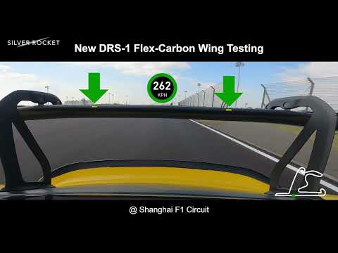 SilverRocket DRS-1 FLEX-CARBON SWAN NECK WING TESTING @Shanghai F1 Circuit