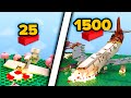 LEGO Plane Crashes In Different Scales Animation