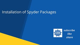 Installation of Spyder packages