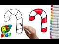 How To Draw A Candy Cane For Kids