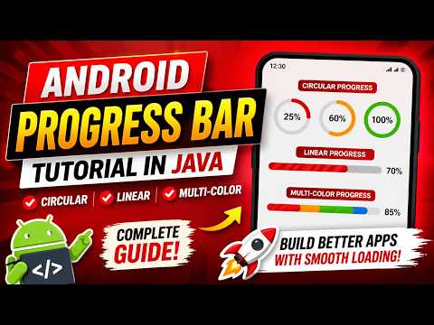 Android Progress Bar Tutorial In Java Circular Linear Progress Indicator Multi Color
