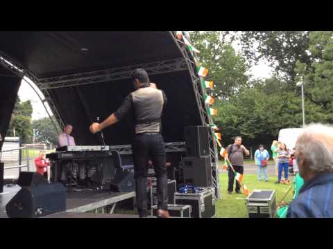 John McNicholl singing & dancing at The 20th Crawley Irish Festival. Taken By Jacky 30/08/15
