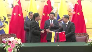 Firma de Convenios entre Ecuador y China