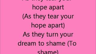 Glee I  Dreamed a Dream with lyrics