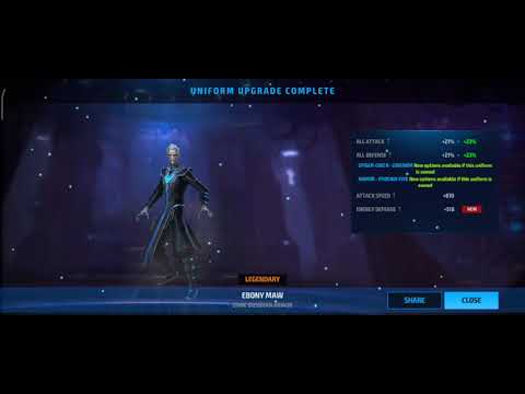 Ebony Uniform options and Uniform upgrade full cost