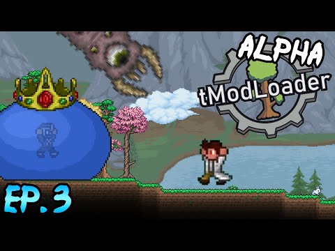 Terraria - ALPHA tModLoader Ep3 || We're Too Strong!