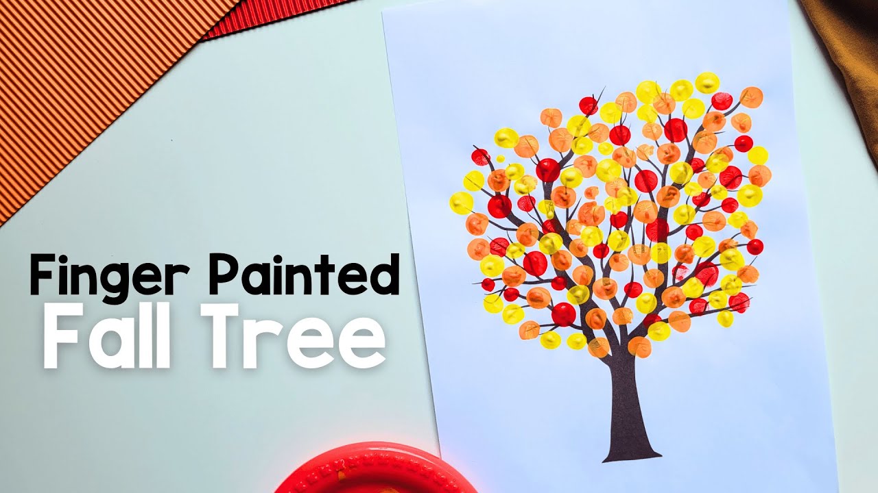 Finger Painted Fall Tree Craft