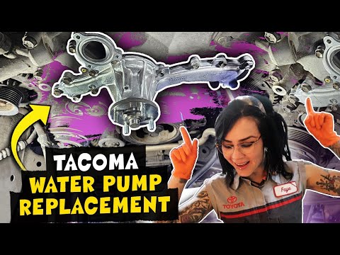 Replacing the Water Pump, Thermostat, Water Bypass Hoses, Drive Belt, & Pulleys on a Toyota Tacoma!!