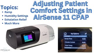 Adjusting Patient Settings on AirSense 11 CPAP