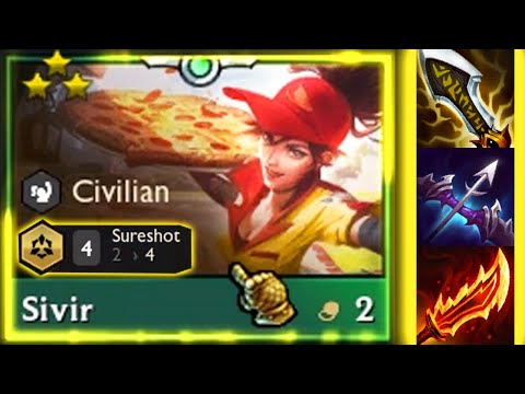 4 Sureshot Sivir can be a carry ? | TFT Set 8