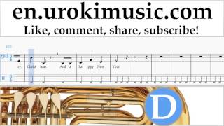 How to Play Tuba We Wish You a Merry Christmas Tabs Part#2 um-b352