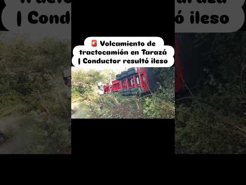 ⚠️ Vehículo volcado en Tarazá