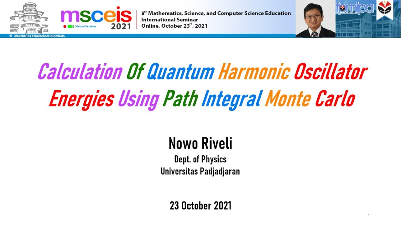 MSCEIS 2021: Calculation Of Quantum Harmonic Oscillator Energies Using Path Integral Monte Carlo