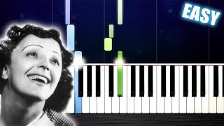 Edith Piaf - La Vie En Rose - EASY Piano Tutorial by PlutaX