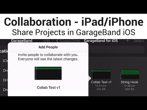 Collaboration in GarageBand iOS (iPhone/iPad) - Use iCloud to Share Songs & Collaborate with Others
