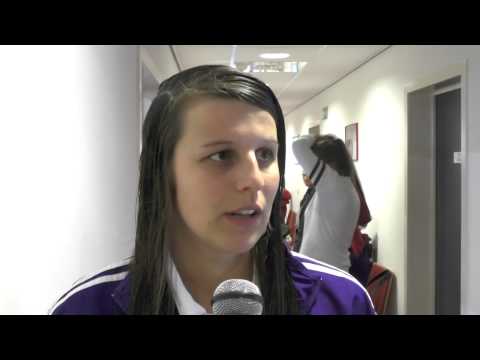 Laura De Neve  na de bekerwedstrijd Standard-Anderlecht op 13.04.2014