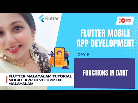 Day 9 - Functions in Dart - Flutter Malayalam Tutorial- Cyber Goddess
