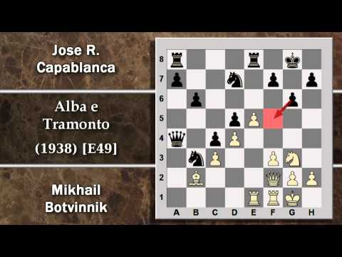 Annotated Chess Games 71 - Botvinnik vs. Capablanca - Sunrise and Sunset - 1938 [E49]