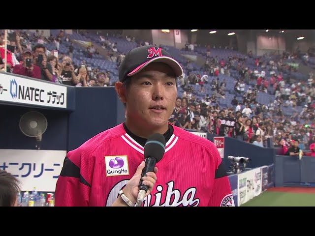 マリーンズ・安田選手ヒーローインタビュー 2018/9/24 Bs-M