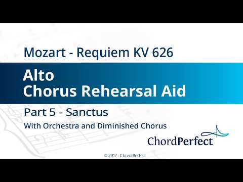 Mozart's Requiem Part 5 - Sanctus - Alto Chorus Rehearsal Aid