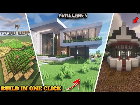 Instant House and Farm Mod for Minecraft PE 😍|| Build Your Dream Modern House in a Snap ! 🤌