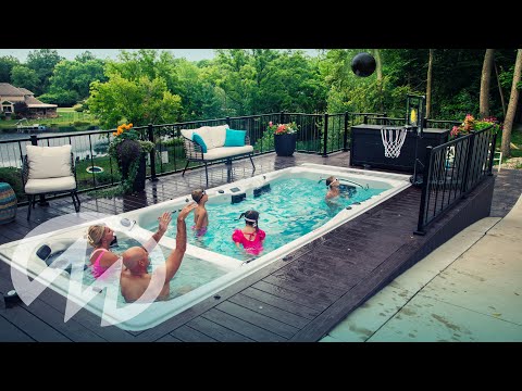 The ultimate backyard feature: A dual-zone swim spa from Master Spas
