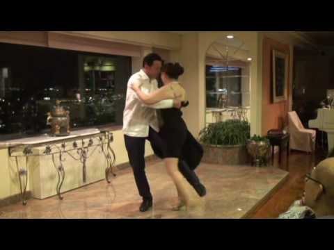 Vanda Treiser, Bobby Thompson, dancing tango milonga Valse Gramophone