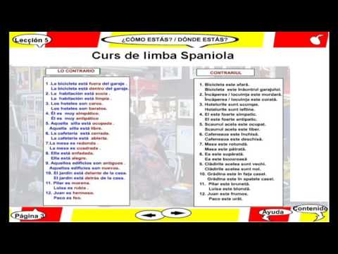 Curs video de limba Spaniola - Lectia 5