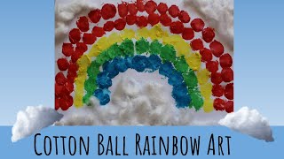 Cotton Ball Rainbow Art - Kids Craft - Vera