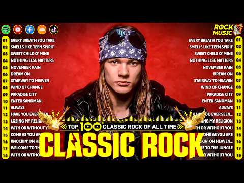Classic Rock Songs 70s 80s 90s Full Album 🎶 Nirvana, Guns N' Roses, AC/DC, Bon Jovi, Metallica, U2