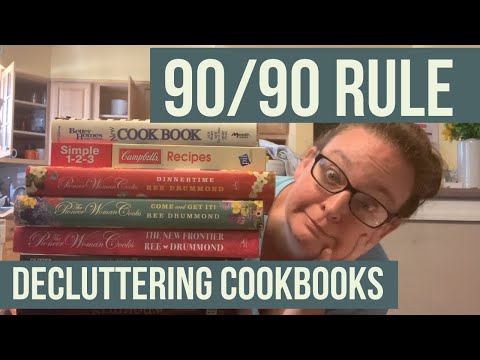 90/90 Rule in Minimalism || Decluttering Cookbooks