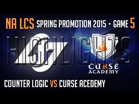 CLG vs Curse Academy Game 5 S5 NA LCS Spring Promotion Bo5 Highlights Counter Logic Gaming vs CA