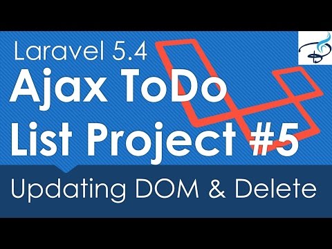 Laravel 5 4 Ajax ToDo List Project Modify DOM and Delete Item 5