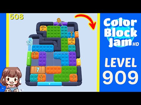 Color Block Jam Level 508 (909) Solution Walkthrough