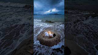 Faria fotos na praia com a lua ? 😱 #limalimonada #fotografia #fotosozinha