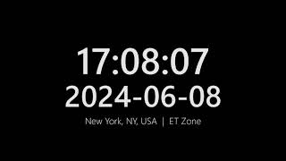 🔴New York Time Right Now LIVE 🇺🇸 | Digital Clock Showing Current Time in NYC | Eastern Time Zone(ET)